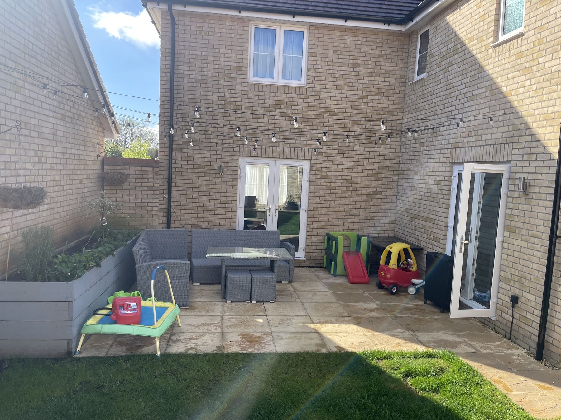 Rear Garden, Patio & Raised Beds