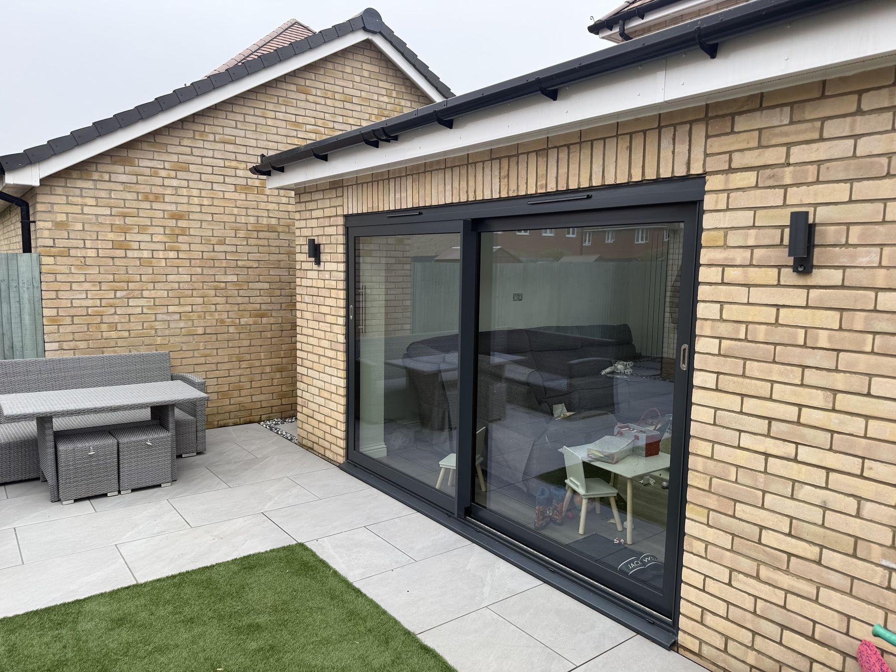 Sliding Doors, Porcelain Patio & Level Threshold